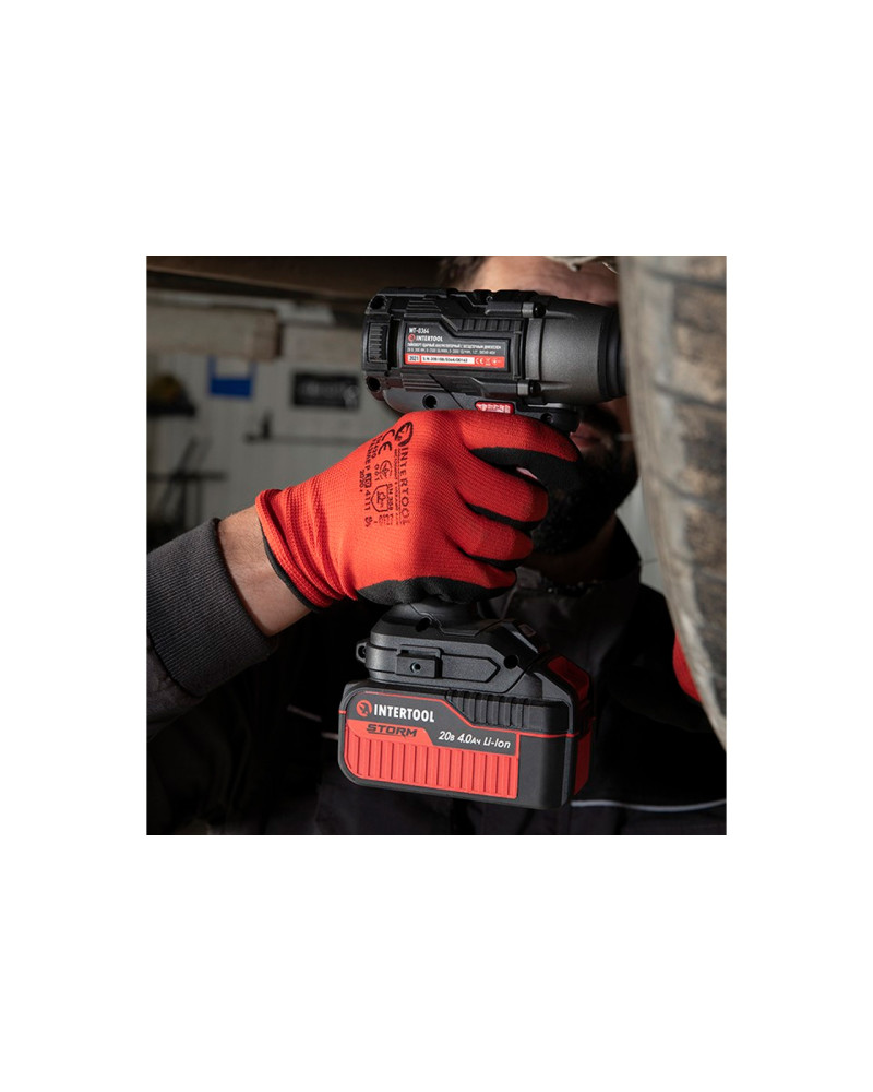 Рукавички Intertool - нітрилові пориста 10