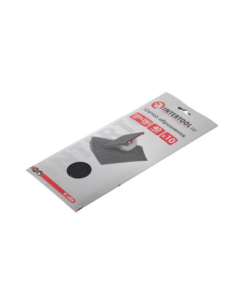 Сітка абразивна Intertool - 105 х 280 мм Р40 (в комплекті 10 шт.) (KT-6004)