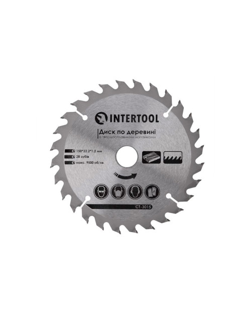 Диск пильний Intertool - 150 х 27T х 22,2 мм (CT-3015)