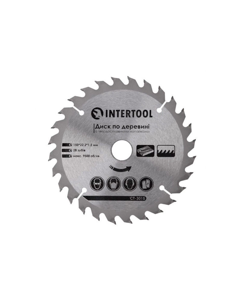 Диск пильний Intertool - 150 х 27T х 22,2 мм (CT-3015)