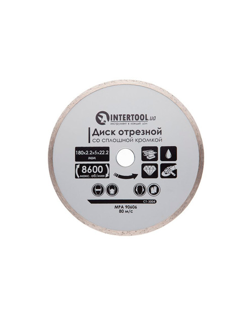 Диск алмазний Intertool - 180 мм плитка (CT-3004)