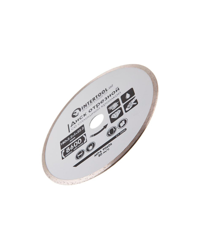 Диск алмазний Intertool - 180 мм плитка (CT-3004)