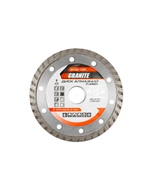 Диск алмазний Granite - 125 мм турбо (9-02-125)
