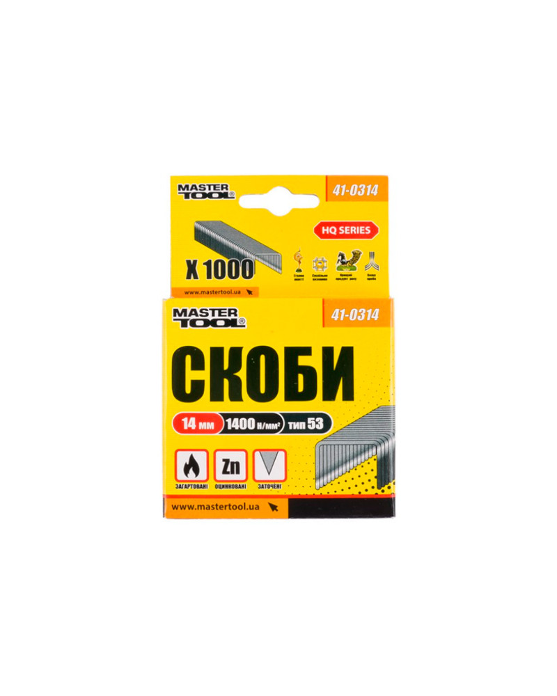 Скоба Mastertool - 14 мм (1000 шт.) (41-0314)