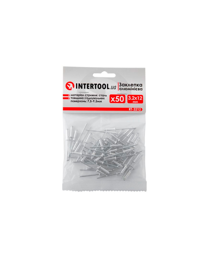 Заклепки Intertool - 3,2 х 12,0 мм (50 шт.) (RT-3212)