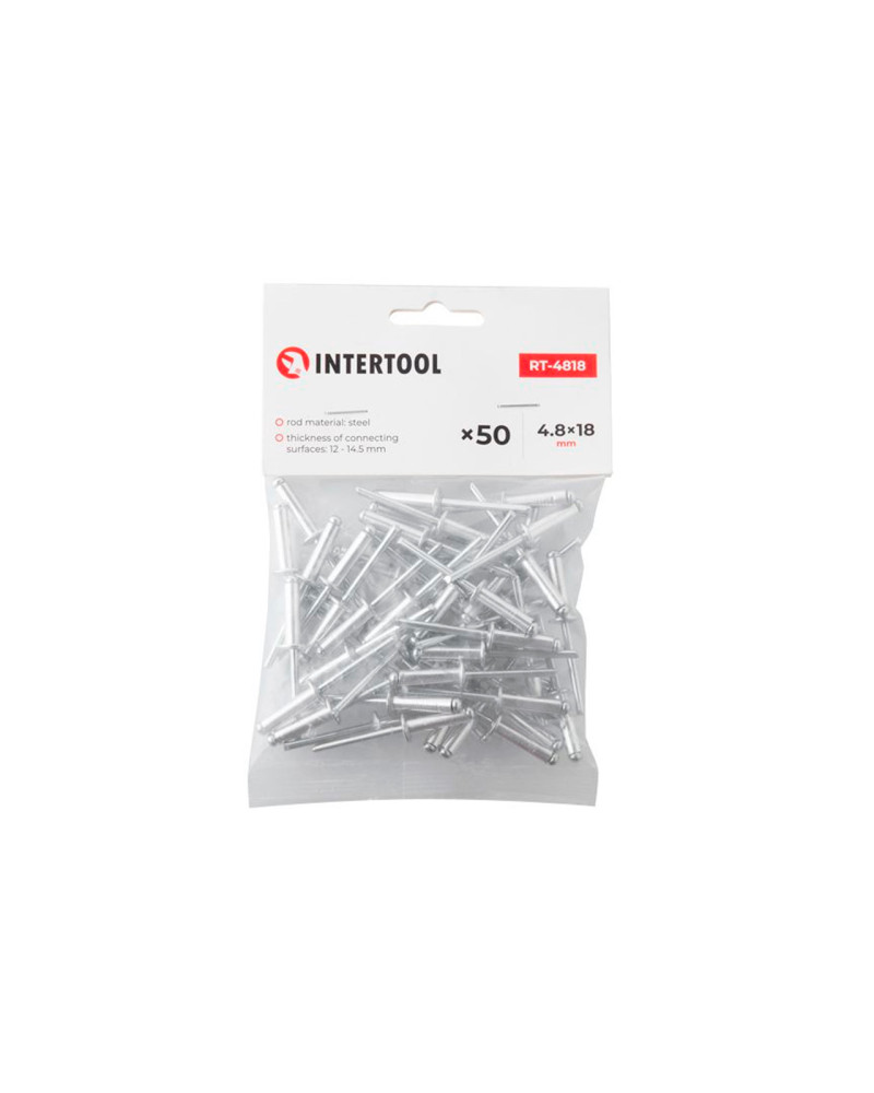Заклепки Intertool - 4,8 х 18 мм (50 шт.) (RT-4818)