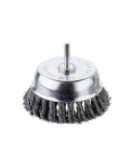 Щітка торцева на дриль Intertool - 100 мм плетені, стрижень 6 мм (BT-3100)