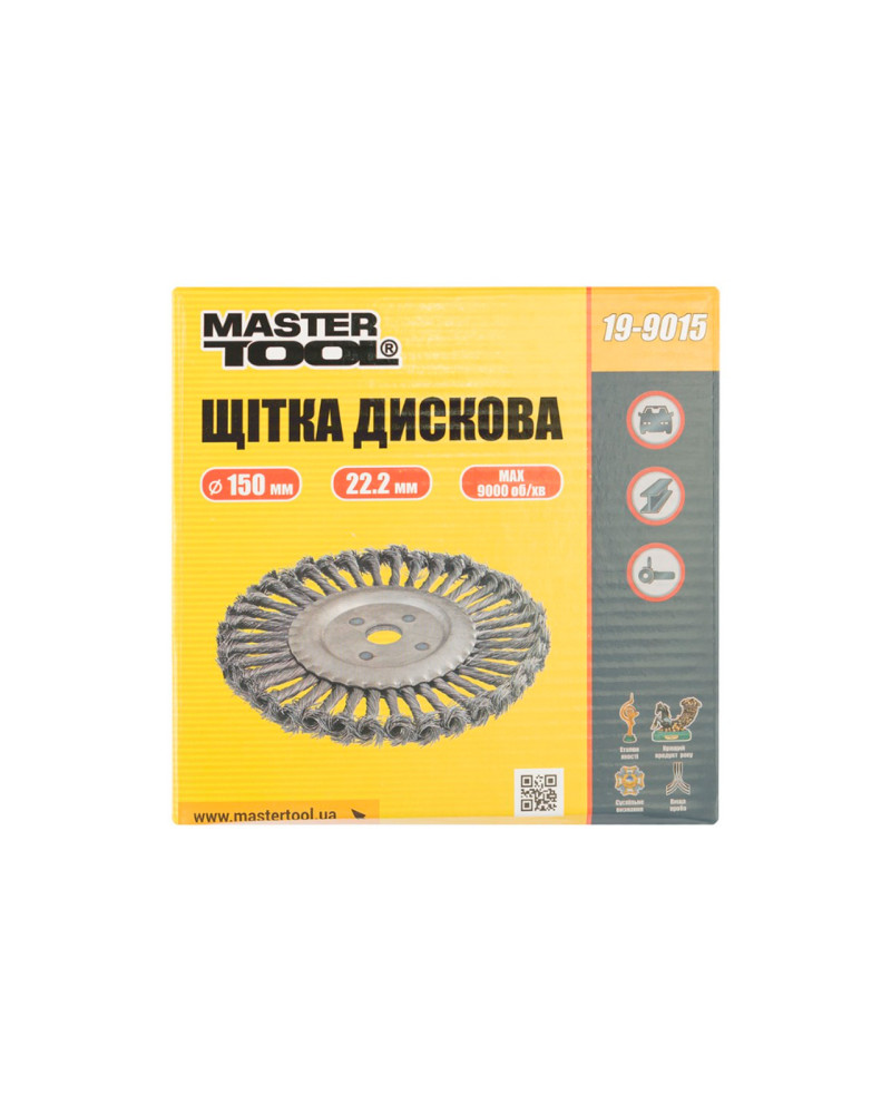 Щітка дискова Mastertool - 150 мм плетені (19-9015)