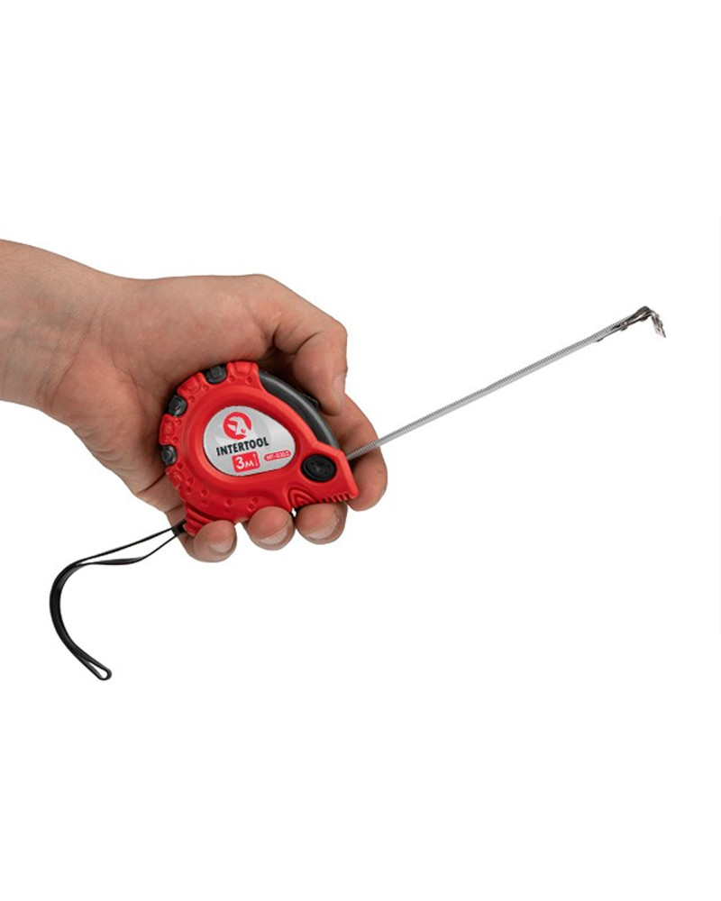 Рулетка Intertool - 3 м х 16 мм супер-магніт (MT-0303)