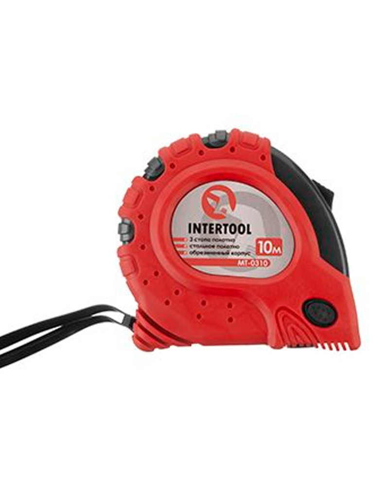 Рулетка Intertool - 10 м х 25 мм супер-магніт (MT-0310)