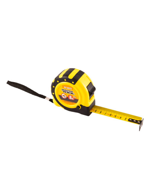 Рулетка Mastertool - 8 м х 25 мм магніт (64-8025)