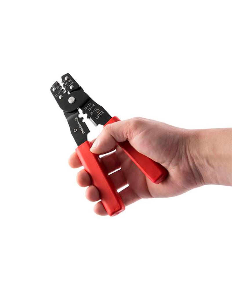 Кліщі для обтиску контактів Intertool - 180 мм 0,08-5 мм² (HT-7053)
