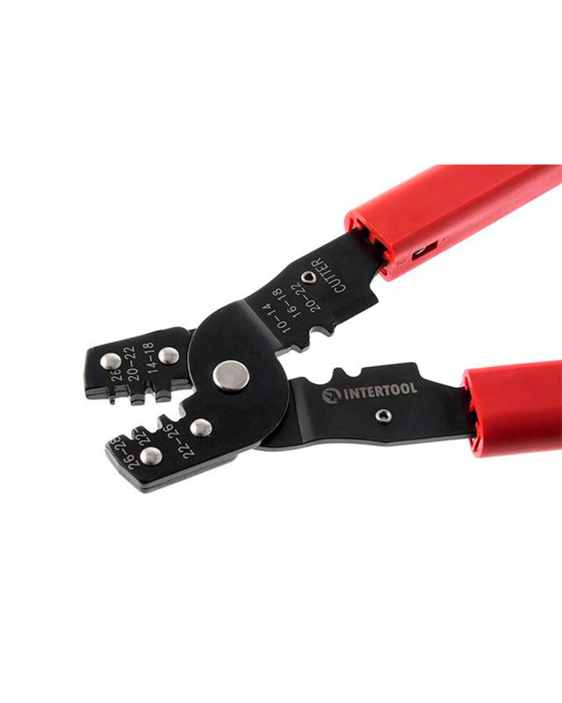 Кліщі для обтиску контактів Intertool - 180 мм 0,08-5 мм² (HT-7053)