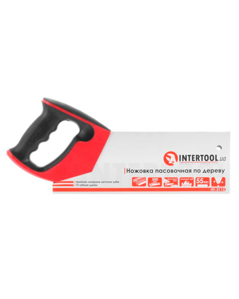Ножівка по дереву пасовочная Intertool - 300 мм 12T х 1