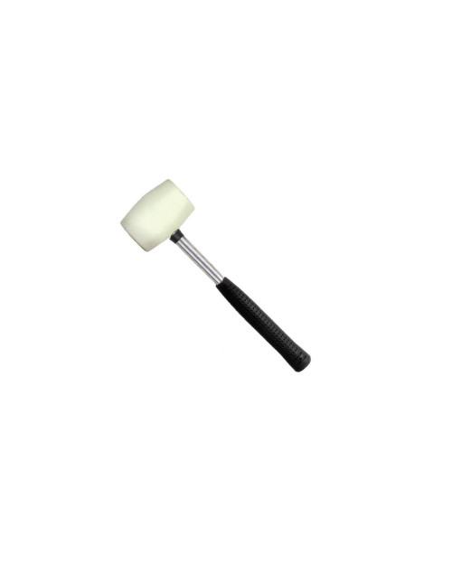 Киянка Intertool - 450 г х 65 мм біла, ручка метал (HT-0227)