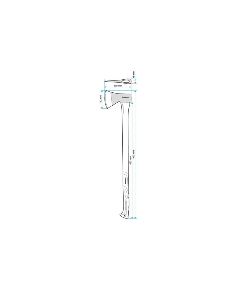 Сокира Intertool - 1250г x 900мм фіберглас (HT-0264)