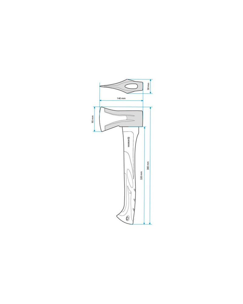 Колун кований Intertool - 1000г x 380мм фіберглас (HT-0274)