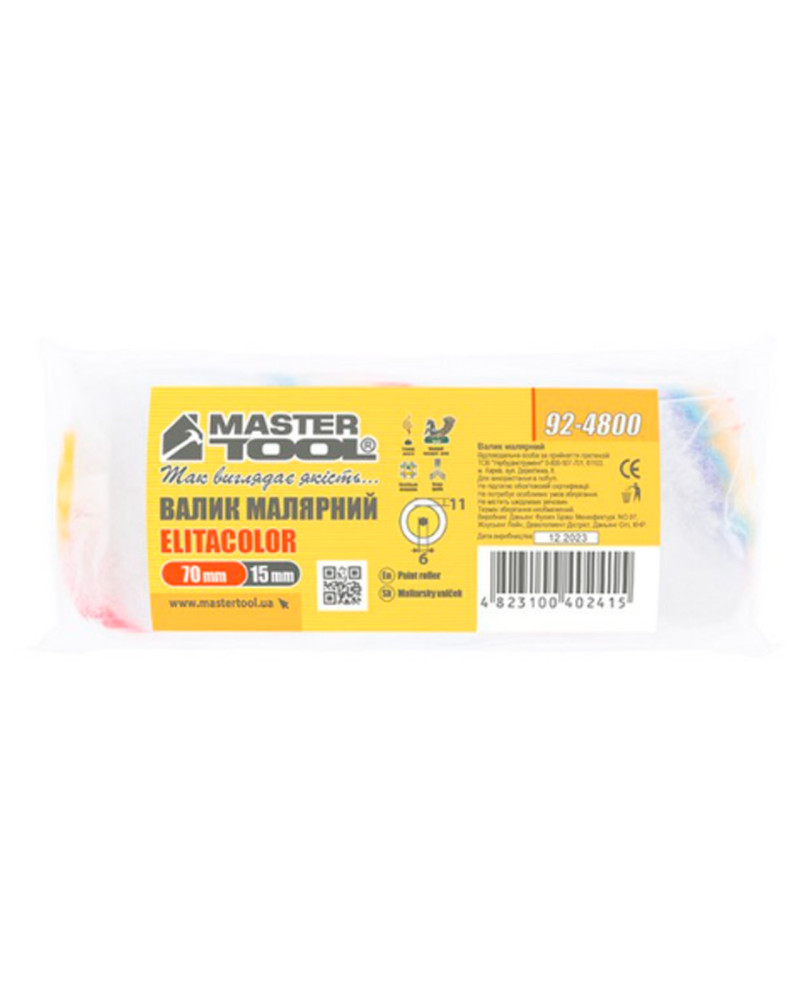 Валик елітаколор Mastertool - 6 х 15 х 70 мм (92-4800)