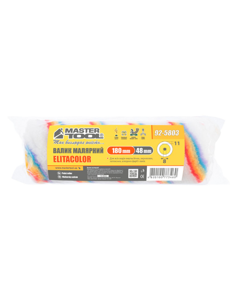 Валик елітаколор Mastertool - 8 х 48 х 180 мм (92-5803)