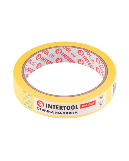 Стрічка малярська Intertool - 19 мм х 20 м жовта (DM-1920)