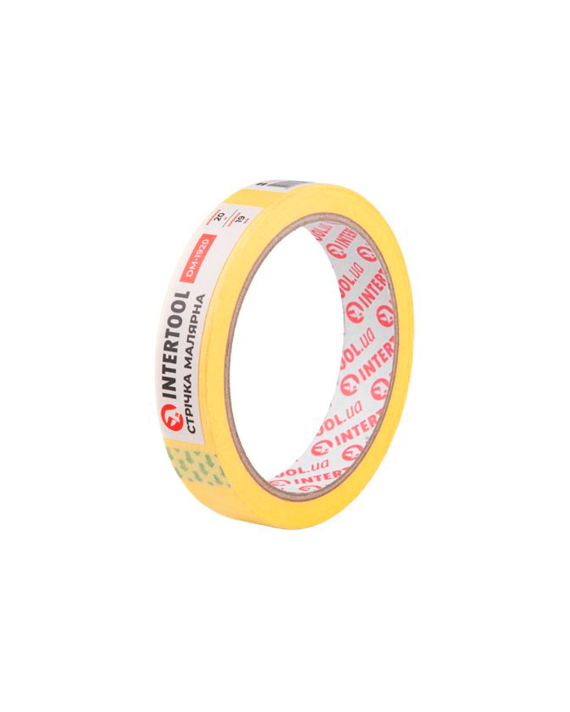 Стрічка малярська Intertool - 19 мм х 20 м жовта (DM-1920)