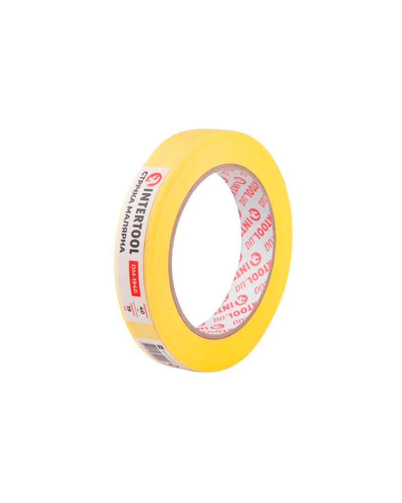 Стрічка малярська Intertool - 19 мм х 40 м жовта (DM-1940)