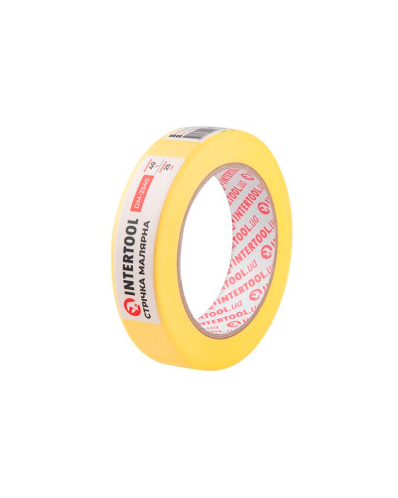 Стрічка малярська Intertool - 25 мм х 40 м жовта (DM-2540)