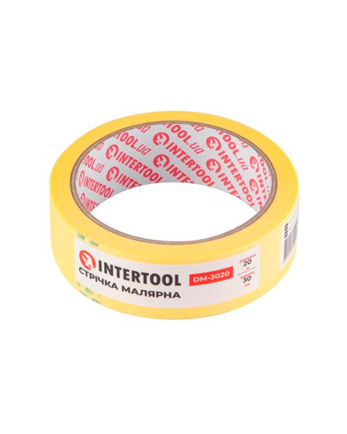 Стрічка малярська Intertool - 30 мм х 20 м жовта (DM-3020)