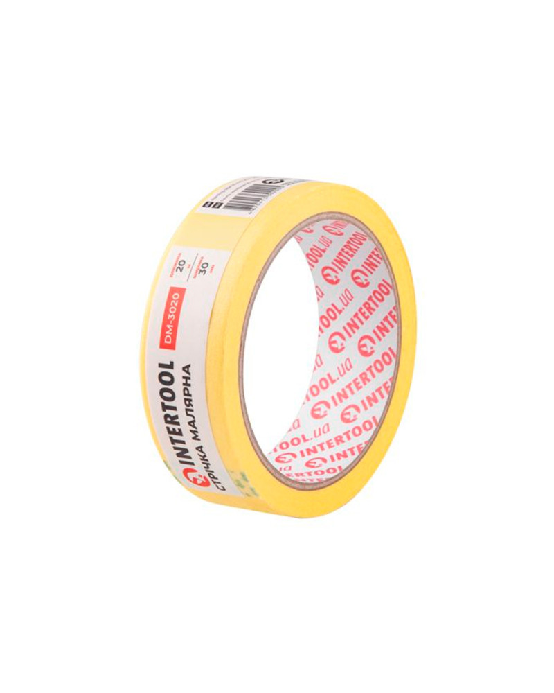 Стрічка малярська Intertool - 30 мм х 20 м жовта (DM-3020)
