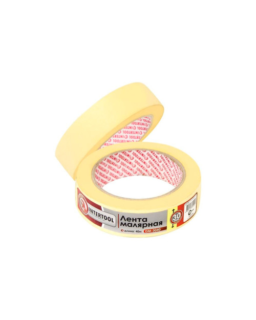 Стрічка малярська Intertool - 30 мм х 40 м жовта (DM-3040)