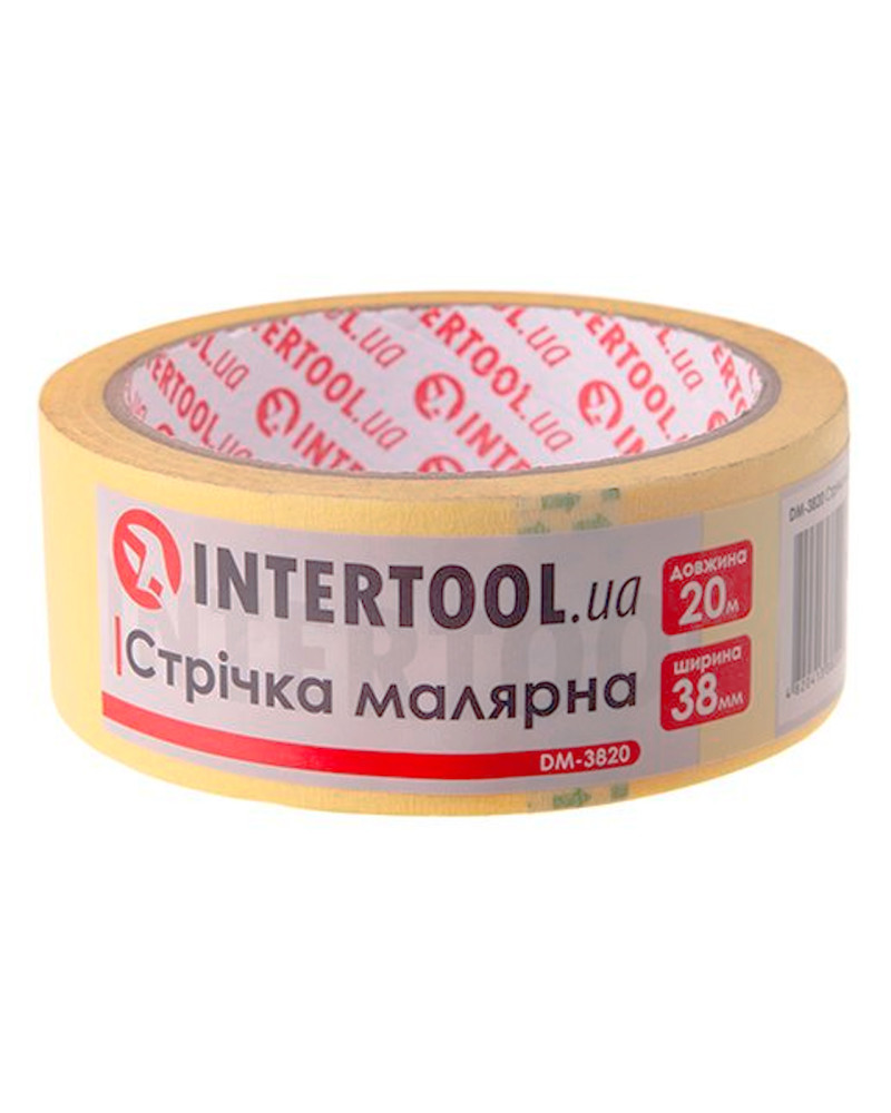 Стрічка малярська Intertool - 38 мм х 20 м жовта (DM-3820)