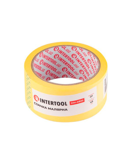 Стрічка малярська Intertool - 48 мм х 20 м жовта (DM-4820)