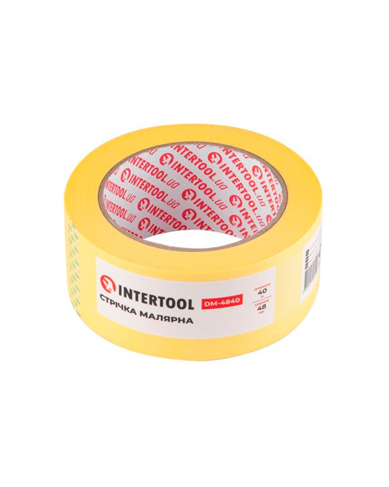 Стрічка малярська Intertool - 48 мм х 40 м жовта (DM-4840)
