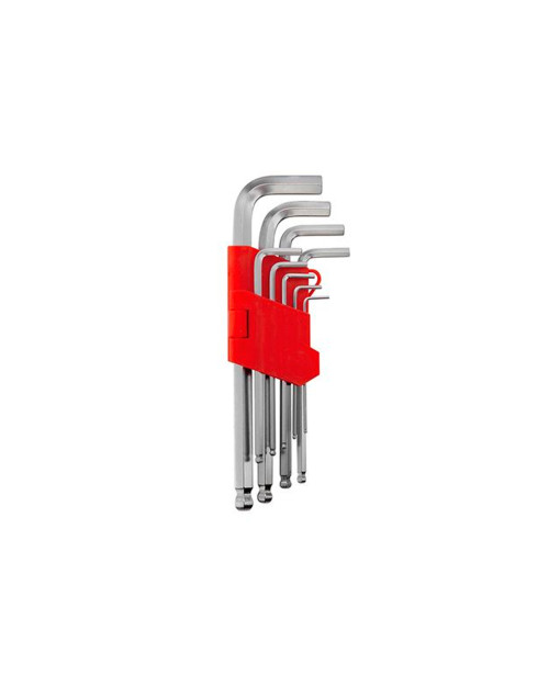 Набір шестигранних ключів Intertool - 9 шт. з кулею подовжені (HT-0603)