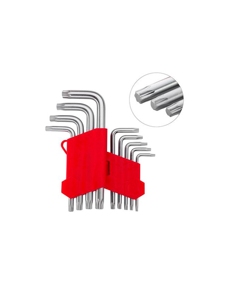 Набір Torx ключів Intertool - 9 шт. (HT-0607)
