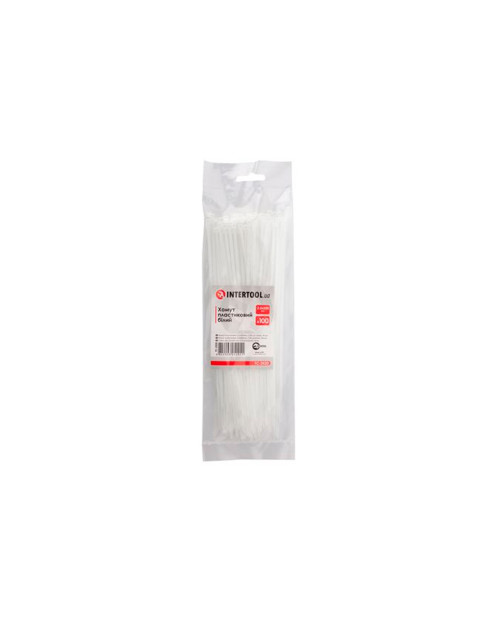 Хомут пластиковий Intertool - 2,5 х 200 мм білий (100 шт.) (TC-2520)