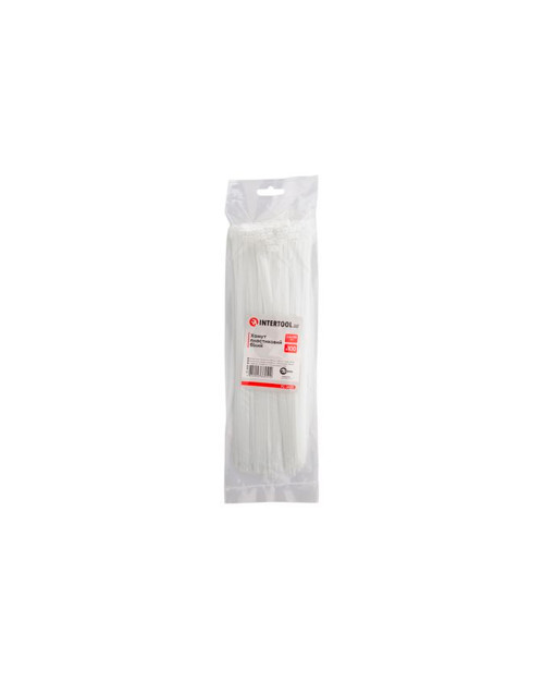 Хомут пластиковий Intertool - 3,6 х 250 мм білий (100 шт.) (TC-3625)