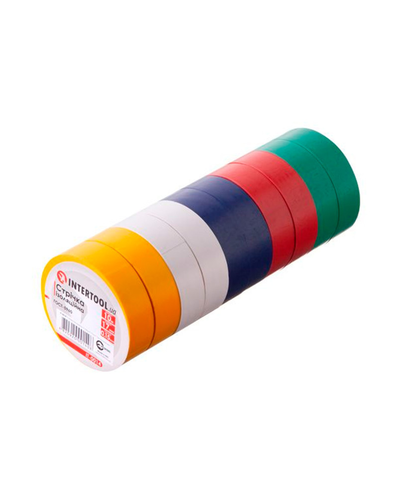 Стрічка ізоляційна Intertool - 10 м асорті (IT-0014)