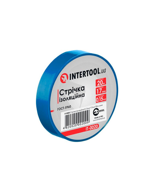 Стрічка ізоляційна Intertool - 20 м синя (IT-0020)