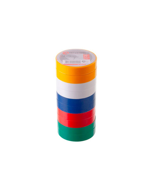 Стрічка ізоляційна Intertool - 25м x 17 x 0,15мм асорті (IT-0029)