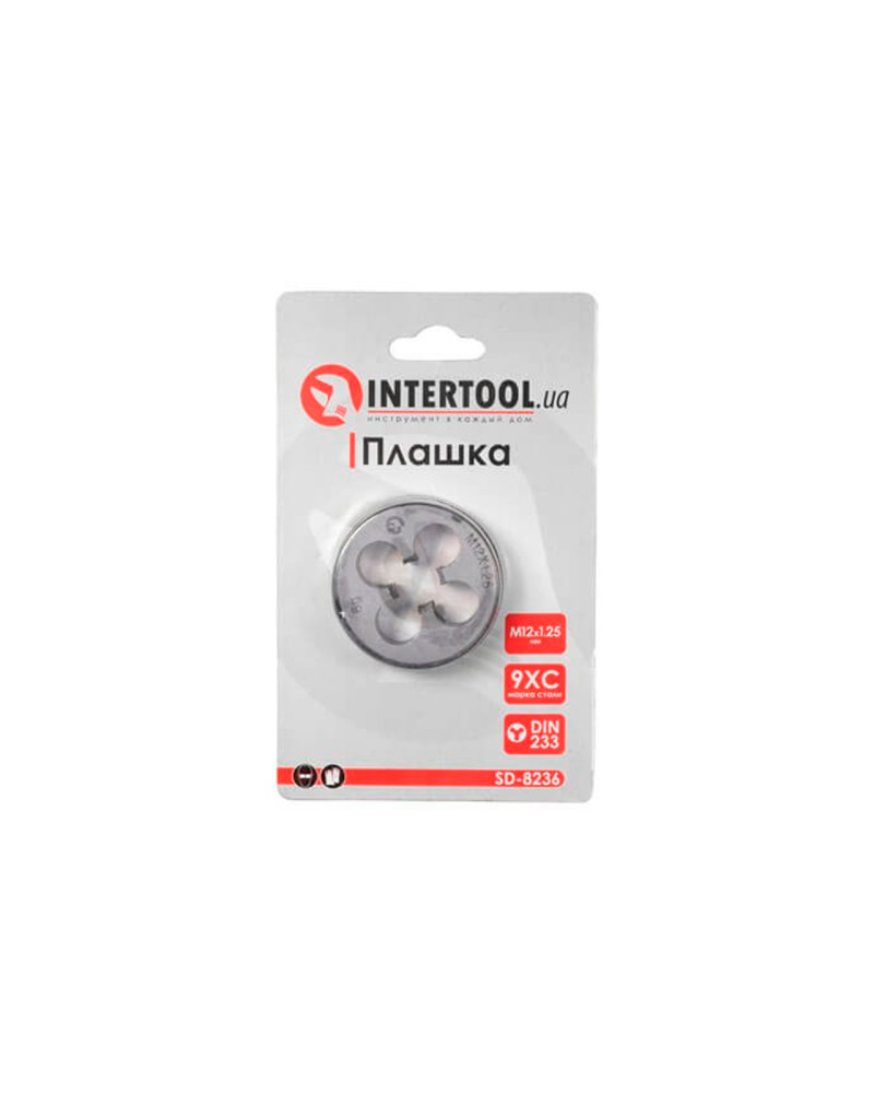 Плашка Intertool - M12 х 1,25 (SD-8236)