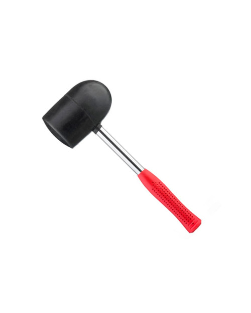 Киянка Intertool - 1250 г х 90 мм Чорна гума, ручка дерево (HT-0228)