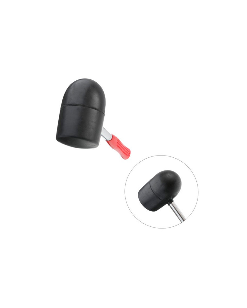 Киянка Intertool - 1250 г х 90 мм Чорна гума, ручка дерево (HT-0228)