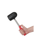 Киянка Intertool - 1250 г х 90 мм Чорна гума, ручка дерево (HT-0228)