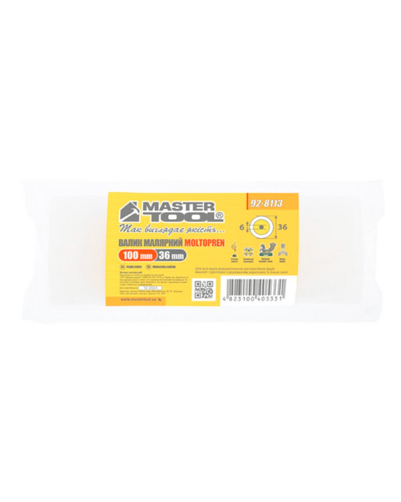 Валик мольтопрен Mastertool - 6 х 35 х 110 мм (92-8113)
