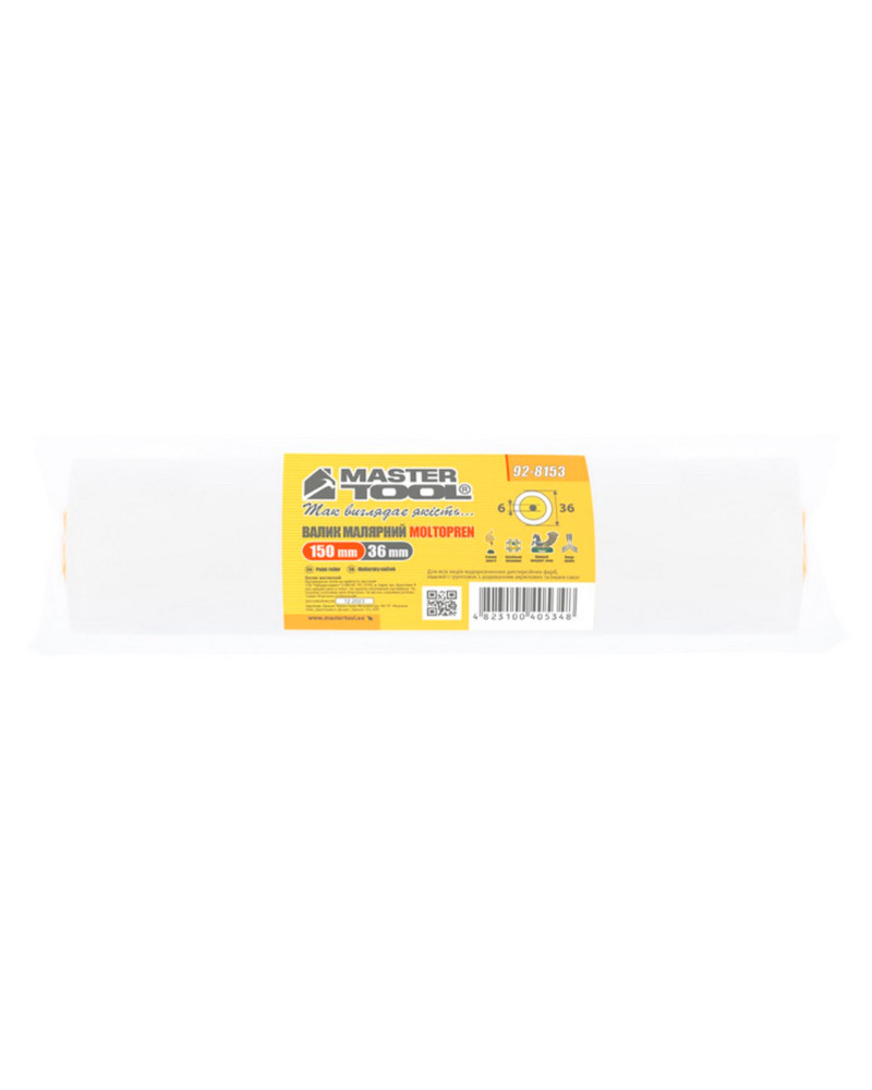Валик мольтопрен Mastertool - 6 х 35 х 150 мм (92-8153)