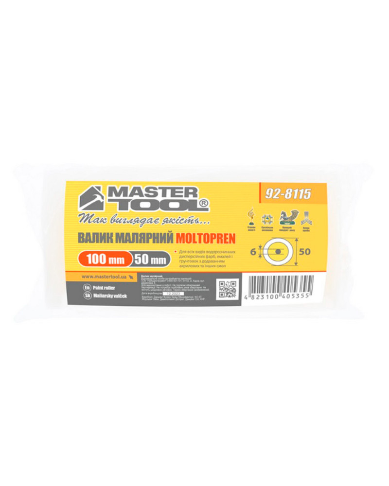 Валик мольтопрен Mastertool - 6 х 50 х 110 мм (92-8115)