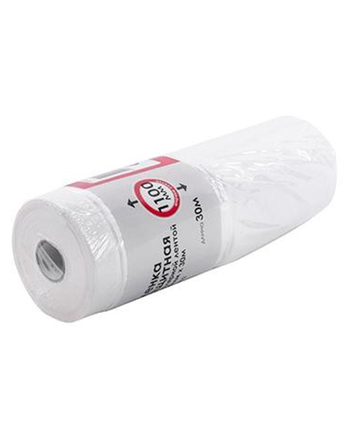 Плівка захисна з малярською стрічкою Intertool - 1,1 х 30 м (KT-0802)