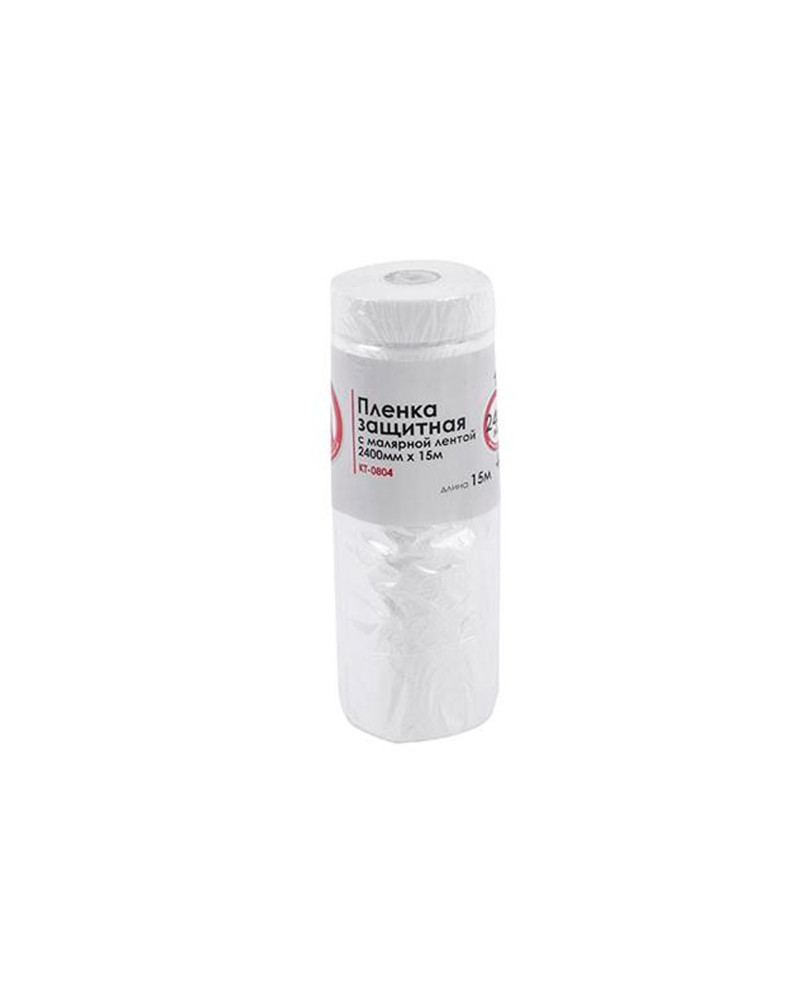 Плівка захисна з малярською стрічкою Intertool - 2,4 х 15 м (KT-0804)