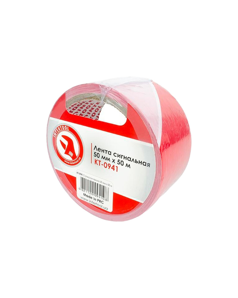 Стрічка сигнальна Intertool - 50 мм х 50 м (KT-0941)
